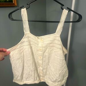 Boho universal thread white tank top- large women’s